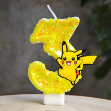Lade das Bild in den Galerie-Viewer, Gelbe Pikachu Geburtstag Kerze mit Jahreszahl