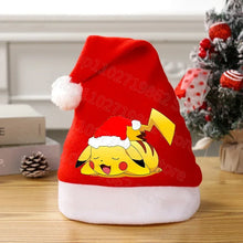 Lade das Bild in den Galerie-Viewer, Weihnachtliche Pikachu Pokemon Mütze für Kinder oder Erwachsene