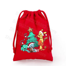 Lade das Bild in den Galerie-Viewer, Weihnachtliche Pokemon Pikachu Tassche mit Kordel für Nikolaus, Weihnachten Geschenke etc.