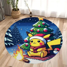 Lade das Bild in den Galerie-Viewer, Pokemon Teppich mit Weihnachts Motiven im Retro Pixel Look