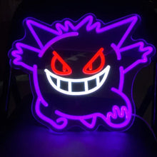 Lade das Bild in den Galerie-Viewer, Gengar Neon Wandlicht Lampe (ca. 40x33cm)