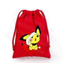 Lade das Bild in den Galerie-Viewer, Weihnachtliche Pokemon Pikachu Tassche mit Kordel für Nikolaus, Weihnachten Geschenke etc.