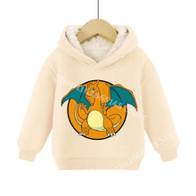 Lade das Bild in den Galerie-Viewer, Warme gefütterte Kinder Pullies Hoodies mit Pokemon Motiven