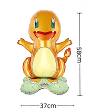 Lade das Bild in den Galerie-Viewer, 4er Set Pikachu Ballons mit Bisasan, Schiggy, Glumanda als Deko für Feier, Geburtstag