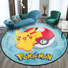 Lade das Bild in den Galerie-Viewer, Runder Pokemon Teppich in vielen Motiven Evoli, Aquana, Pokeball etc.