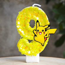 Lade das Bild in den Galerie-Viewer, Gelbe Pikachu Geburtstag Kerze mit Jahreszahl