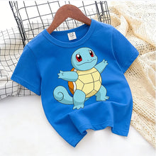 Lade das Bild in den Galerie-Viewer, Neue Pokemon Sommer T-Shirts in bunten Motiven für Kinder