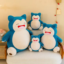Lade das Bild in den Galerie-Viewer, Freundlicher Lachender Relaxo Snorlax Kuschel Pokemon (ca. 30cm oder 40cm )
