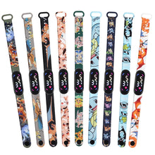 Lade das Bild in den Galerie-Viewer, Pokemon Pikachu u. a. Digital Armbanduhr für Kinder
