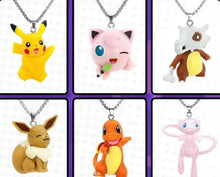 Lade das Bild in den Galerie-Viewer, Halsketten mit Evoli, Pummeluff, Glumanda, Mew u. a. Anhänger