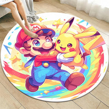 Lade das Bild in den Galerie-Viewer, Runder Pikachu Teppich in vielen Motiven