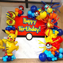 Lade das Bild in den Galerie-Viewer, Geburtstages Deko Set mit Pokemon Ballons und Jahreszahl (84 Teile)