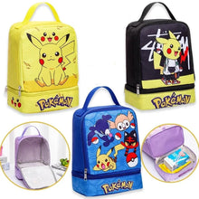 Lade das Bild in den Galerie-Viewer, Tragbare Pokemon Pikachu Lunchbox Bento Tasche für Kinder