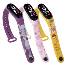 Lade das Bild in den Galerie-Viewer, Pokemon Pikachu u. a. Digital Armbanduhr für Kinder