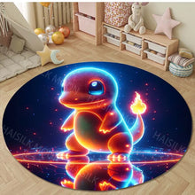 Lade das Bild in den Galerie-Viewer, Runder Glurak Teppich – Feuer & Stil für dein Zuhause