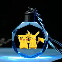 Lade das Bild in den Galerie-Viewer, Bunte Pokémon Pikachu Kristall Keychain Anhänger