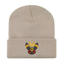 Lade das Bild in den Galerie-Viewer, Warme Nachtara Umbreon Beanie Winter Herbst Mütze
