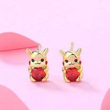 Lade das Bild in den Galerie-Viewer, Pikachu mit Herz Goldkette oder Ohrringe kaufen