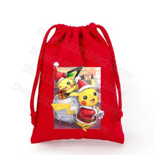 Lade das Bild in den Galerie-Viewer, Weihnachtliche Pokemon Pikachu Tassche mit Kordel für Nikolaus, Weihnachten Geschenke etc.