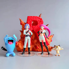 Lade das Bild in den Galerie-Viewer, Team Rocket Figuren Set  mit Jessie, James, Mauzi und Woingenau