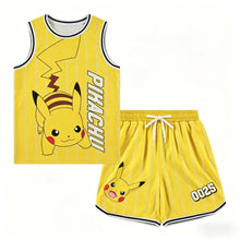 Lade das Bild in den Galerie-Viewer, Pokemon Pikachu Sommer Shirt Tank Top mit kurzer Hose Shorts für Kids und Erwachsene