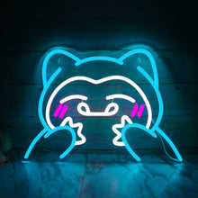 Lade das Bild in den Galerie-Viewer, Snorlax Relaxo LED Neon Wandlampe Pokemon Wand Deko
