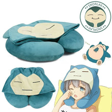 Lade das Bild in den Galerie-Viewer, Relaxo Snorlax Nackenkissen U-Form mit Cap