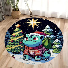 Lade das Bild in den Galerie-Viewer, Pokemon Teppich mit Weihnachts Motiven im Retro Pixel Look