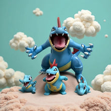 Lade das Bild in den Galerie-Viewer, Impergator Feraligatr Evolution Gruppe mit Karnimani Totodile, Tyracroc Croconaw, Impergator Pokemon Figuren Set