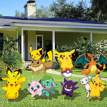 Lade das Bild in den Galerie-Viewer, 8 Stk. Pokemon Deko Schilder für Innen oder Außen Geburtstag, Feier