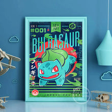 Lade das Bild in den Galerie-Viewer, Vintage Pokémon Canvas Poster – Deine Wand im ultimativen Pokémon-Style