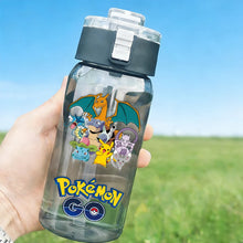 Lade das Bild in den Galerie-Viewer, 600ml Pokémon Glurak, Pummeluff, Schiggy Wasserflasche Trinkflasche für Sommer und Freizeit