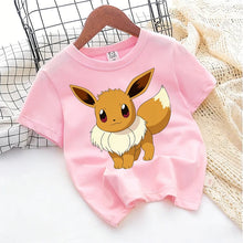 Lade das Bild in den Galerie-Viewer, Neue Pokemon Sommer T-Shirts in bunten Motiven für Kinder