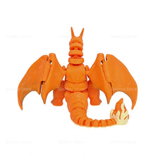 Lade das Bild in den Galerie-Viewer, Mega Glurak Charizard X Y Figur mit bewegbaren Flügeln etc.
