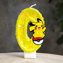 Lade das Bild in den Galerie-Viewer, Gelbe Pikachu Geburtstag Kerze mit Jahreszahl