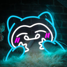Lade das Bild in den Galerie-Viewer, Snorlax Relaxo LED Neon Wandlampe Pokemon Wand Deko