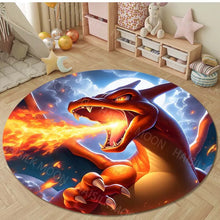 Lade das Bild in den Galerie-Viewer, Runder Glurak Teppich – Feuer & Stil für dein Zuhause