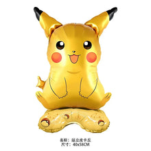 Lade das Bild in den Galerie-Viewer, 4er Set Pikachu Ballons mit Bisasan, Schiggy, Glumanda als Deko für Feier, Geburtstag