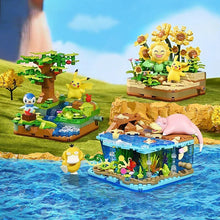 Lade das Bild in den Galerie-Viewer, Pokémon Baustein Spielzeug Sets (Pikachu Sonnenblume, Enton und Flegmon oder Pikachu und Plinfa)