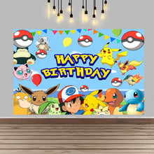 Lade das Bild in den Galerie-Viewer, Pokemon Pikachu Kindergeburtstag große Poster Banner Hintergrund Deko