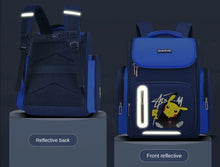 Lade das Bild in den Galerie-Viewer, Pokemon Schul Rucksack mit Pikachu Pokemon Motiv in Blau oder Gelb