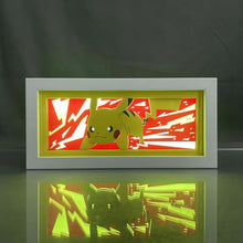 Lade das Bild in den Galerie-Viewer, Pokemon Gengar, Pikachu oder Mewto Bild mit LED Beleuchtung Lampe Licht