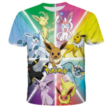 Lade das Bild in den Galerie-Viewer, Bunte Farbenfrohe Pokemon T-Shirts für den Sommer