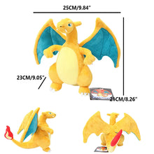 Lade das Bild in den Galerie-Viewer, 5 Stk. Gliurak Charizard Evolutionen Kuscheltiere Set