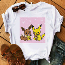 Lade das Bild in den Galerie-Viewer, Pokemon T-Shirt für Frauen / Mädchen Snorlax Togepi Squirtle Japanese T-Shirt kaufen