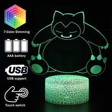 Lade das Bild in den Galerie-Viewer, Snorlax Relaxo Nachtlicht Tischlampe 3D LED Lampe kaufen