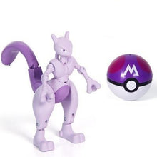 Lade das Bild in den Galerie-Viewer, Pikachu, Mewtu, Glurak, Bisasam oder Turtok Figur mit Pokeball kaufen