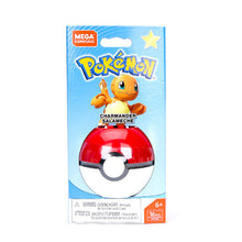 Lade das Bild in den Galerie-Viewer, Mega Construx Pokemon Pokeball (Pikachu, Mauzi, Glumanda, Bisasam, Schiggy Pummeluff) mit Pokemon Ball kaufen