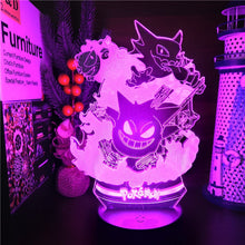 Lade das Bild in den Galerie-Viewer, Pokemon Gengar Nacht Lampe Licht mit Farbwechsel kaufen
