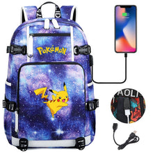 Lade das Bild in den Galerie-Viewer, Pokemon Rucksack mit USB - ideal für Laptops kaufen
